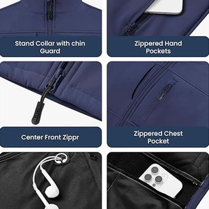 Chaleco de Invierno para Hombre con Logotipo Personalizado, Cierre Completo, Forro Polar Impermeable, Cálido, Suave, Personalizable en Color y Talla - Product Image 5