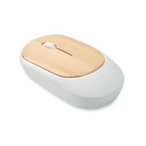 Souris sans fil en bambou Curvy Bam, accessoires de bureau écologiques - Product Image 5