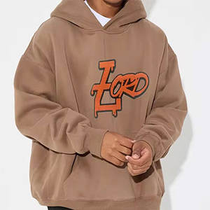 Sweats à capuche pour hommes 100% coton surdimensionné en éponge française sweats à capuche solides broderie sweats à capuche thermiques lourds à vendre - Product Image 2