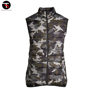 Gilet à fermeture éclair pour hommes 100 veste sans manches en polyester léger pour l'extérieur avec poches Logo personnalisé OEM ODM bas quantité minimale de commande vente en gros sous - Product Image 5