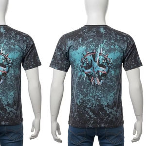 T-shirts en coton à col rond pour hommes, impression numérique, tissu respirant, confortable pour un usage quotidien, vêtements décontractés à la mode, vêtements imprimés personnalisés - Product Image 4