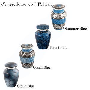 Juego de 4 urnas de recuerdo de metal de diseño diferente de color rojo para cenizas humanas Honra a tu ser querido Pequeñas urnas de suministros funerarios - Product Image 6