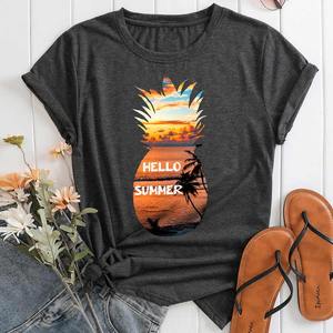 Oversized Women's T-shirts New Design Fashion High Quality Round Neck Custom T Shirt MS-TS-216 - Product Image 6