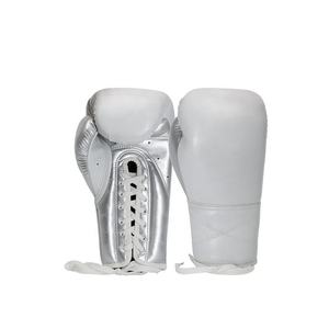 Gants de boxe en cuir véritable de qualité supérieure pour adultes unisexes, fermeture à lacets, entraînement extensible, kickboxing, Muay Thai, MMA, gants de boxe - Product Image 4