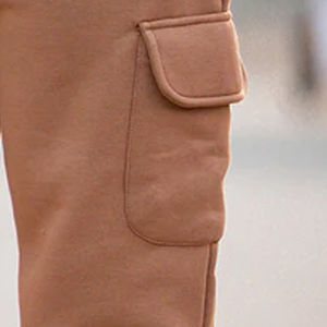 Ensemble de survêtement unisexe 2 pièces respirant en polaire à capuche pour homme, manches longues, sport, hiver, couleur unie, tenue décontractée, collection 2025 - Product Image 6