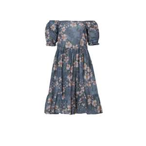 Floral Boho High Street <b>Mini</b> Dress Off-Shoulder Flared Design Elegant Casual Ladies XS Elastic Waist Trendy Dress - Product Image 3