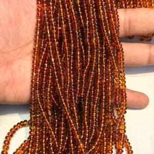 Cuentas Redondas Lisas de Citrino Oscuro Natural de Madeira de 4 mm a 6 mm, Alta Calidad, Más de 50 Años de Experiencia en la Fabricación de Joyas - Product Image 3