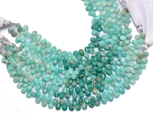 Amazonite naturelle 7x5mm pierres précieuses poire Briolette perles à facettes Amazonite semi-précieuse pierres précieuses Briolette perles en vrac pour bijoux - Product Image 5