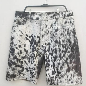 New Style Custom Made Men Cowhide <b>Shorts</b> Solid Color Best Selling Summer Wear Cowhide <b>Shorts</b> For Outdoor Wear - Product Image 6