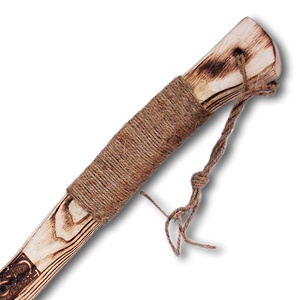 Wholesale High Quality Damascus Steel <b>Mini</b> Outdoor Pizza Cutter <b>Axe</b> Ash Wood Handle Leather Cover for Men Kitchen Use Industrial - Product Image 2