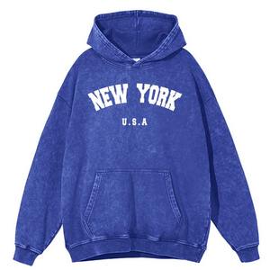 <b>Vintage</b> Acid Wash Unisex Mock Neck <b>Sweatshirt</b> Oversized Boxy Fit 100% Cotton Basic Hoodie for Winter - Product Image 5