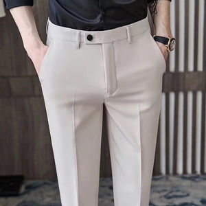 Fabricante Plain White Casual Custom Blank Skinny Slim Stretch Pantalones modernos cómodos y versátiles de los hombres Casuales - Product Image 2