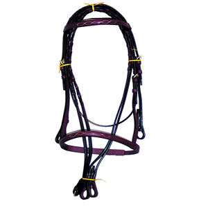 Bride de cheval en cuir occidental réglable de qualité supérieure pour l'entraînement et les spectacles d'équitation - Product Image 1