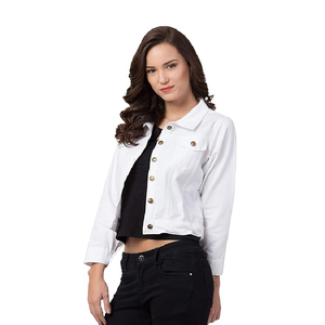 Chaquetas vaqueras ajustadas de talla grande lavadas y cómodas para mujer Chaquetas vaqueras sólidas lavadas de temporada de invierno de calidad superior - Product Image 3