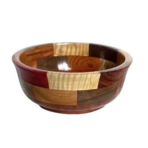 Tazón de Madera con Diseño Floral Estilo Indio, Tazón Redondo de Tamaño Personalizado, Madera Desechable Ecológica, Hecho en India, Gran Calidad - Product Image 1