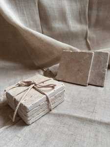 Posavasos de Mármol Travertino Natural, Posavasos de Piedra Hechos a Mano, Juego de Protección de Mesa - Product Image 2