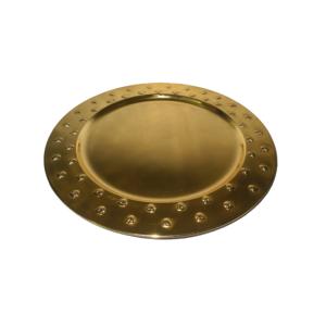 Venta caliente de acero inoxidable ecológico para la placa del cargador Decoración de la cena de la mesa de forma redondeada - Product Image 4