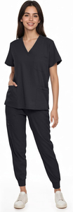 Premium Cotton Medical Scrub Suits For Doctors <b>Nurses</b> Unisex Hospital Scrubs Jogger Sets Custom Logo Wholesale Uniforms - Product Image 3