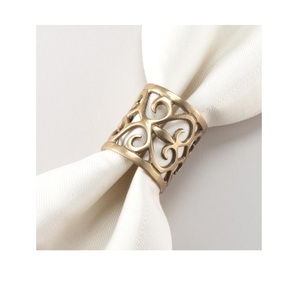 New Style Decorative Napkin Ring for Hotel Ware Accessories <b>Wedding</b> Decorative <b>Tissues</b> Collectable Metal Napkin Ring With Logo - Product Image 1
