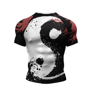Fabricant de chemises de compression unisexes en spandex imprimé par sublimation BJJ Rashguard MMA pour hommes Jiu-Jitsu style art martial pour hommes - Product Image 5