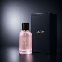 Flacon de parfum cylindrique 50ml 100ml vide, vaporisateur avec couvercle ruban coloré