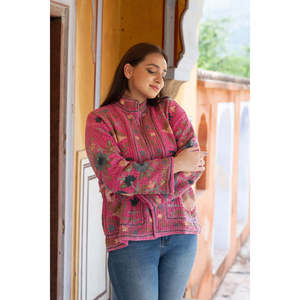 Veste en cuir souple respirant à motif gaufré et broderie florale, grande taille, style universitaire bohème réversible pour le printemps et l'automne - Product Image 1