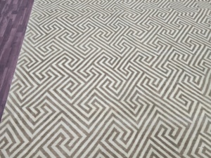 Baige marron taille 9x12 pieds Oushak tapis en laine fine noué à la main avec motif turc décor à la maison pour salon, salle à manger - Product Image 4