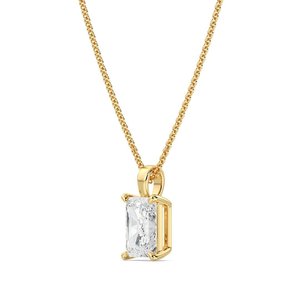 Pendentif solitaire à taille radiant - Product Image 2