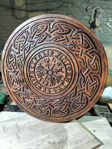 Nuevo escudo vikingo Medieval de alta calidad, escudo Medieval completamente funcional de Metal para Escudo de batalla para uso de decoración del hogar - Product Image 6