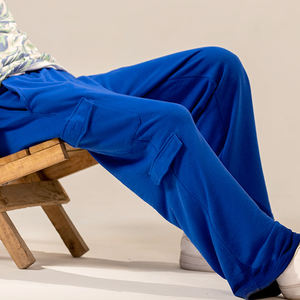 Pantalon de survêtement décontracté de qualité supérieure pour hommes coupe ample pantalon droit baggy taille élastique taille moyenne épaisseur légère tendance - Product Image 2