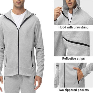 Conjunto Deportivo Premium 2025 de 2 Piezas, Informal, Transpirable, 100% Poliéster, Felpa, Manga Larga, Cierre Completo, para Gimnasio, Trotar, Deportes, Invierno - Product Image 5