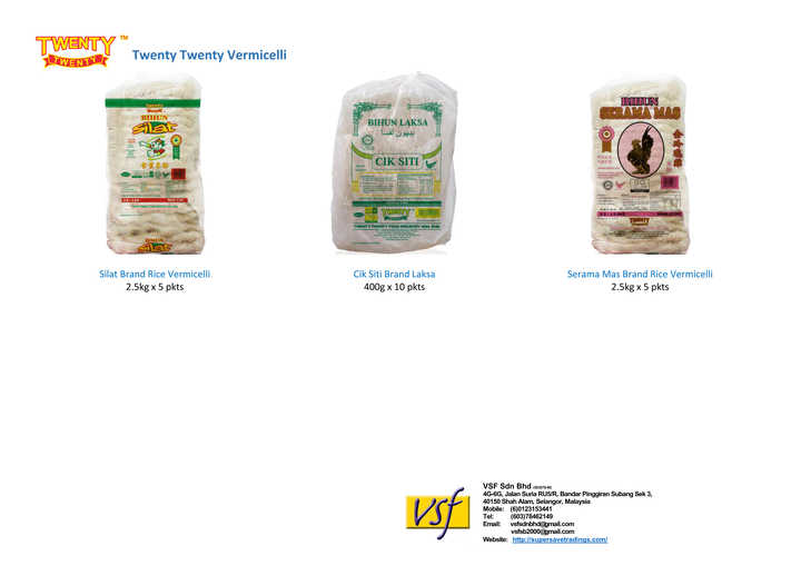 Twenty Twenty Instant Soup Vermicelli Bihun Curry Flavour 65g X 5s X 12 Packs Instant Noodles