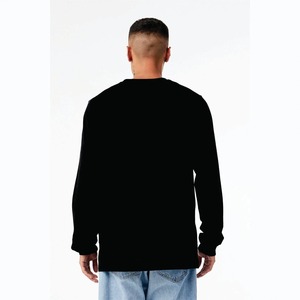 T-shirt e T-shirt in cotone 100% da uomo con maniche lunghe ricamate nere su misura T-shirt da strada Premium <span class=keywords><strong>termica</strong></span> a maniche lunghe