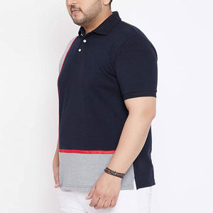 Maillot à motif uni confortable et élégant pour hommes de grande taille Style décontracté respirant avec fonction compressée pour polos - Product Image 2