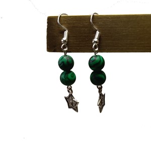 ต่างหูมาลาไคต์ยอดฮิตสูงลูกปัดทรงกลมรักษาดวงจันทร์อัญมณีคริสตัลอัญมณีคริสตัลเครื่องประดับต่างหูแฟชั่นสำหรับผู้หญิงขายส่ง - Product Image 2