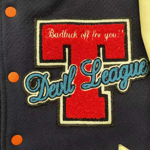 OEM Custom Men's Vintage College Baseball Varsity <b>Jacket</b> <b>Retro</b> Letterman Bomber Style with Embroidery and <b>Leather</b> Sleeves - Product Image 5