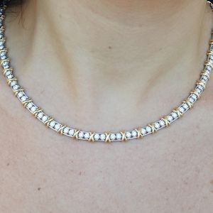 Collar de Cadena Clásica de Tenis de Oro Sólido de 14K de 3mm con Una Sola Hilera, Joyería Fina Hecha a Medida, Collar de Una Sola Hilera con Diamantes Naturales VS - Product Image 5