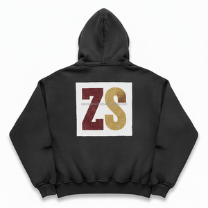 Mujeres Heavy 380GSM Fleece Zipper Hoodie Suave Algodón Poliéster Tela Custom Chenille Logo Stud Style Basics hoodies - Product Image 2