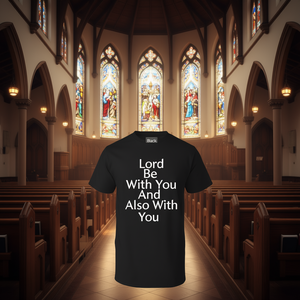 T-shirt unisexe pour adulte, à manches courtes, col rond, avec impression numérique, « Seigneur, soyez avec vous et aussi près de vous », cadeaux religieux pour l'église - Product Image 3
