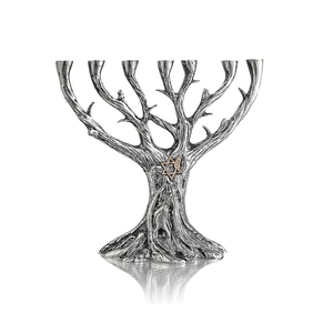 Bougeoir Menorah doré à 9 branches pour Hanoukka Candélabre élégant en métal pour la décoration de la maison et les cadeaux religieux - Product Image 4