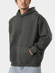 Sweat à capuche personnalisé de luxe pour homme, de haute qualité, 100 % coton, doublure polaire, col surdimensionné, imprimé floqué - Product Image 1