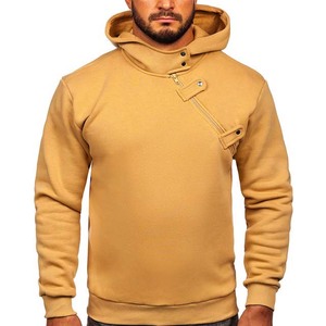 เสื้อมีฮู้ดผ้าฟลีซของผู้ชายแบบสวมหัวผ้าคอตตอน100% เสื้อมีฮู้ดผ้าคอตตอนสไตล์สตรีทแวร์สีพื้นสำหรับฤดูหนาวผลิตตาม2025 - Product Image 6