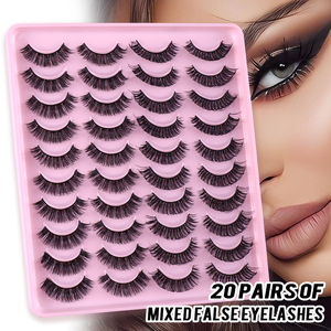 Vente en gros Lot de 20 paires de <span class=keywords><strong>faux</strong></span> cils nouveau grand plateau russe naturel pleine bande - Product Image 3