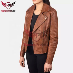 Wholesale Factory High Quality Outwear Coats Women Custom Style - Luxurious 100% Genuine <b>Sheepskin</b> Leather Fur <b>Jackets</b> for Women - Product Image 4