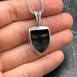 Collar con Colgante de Máscara Anónima Estilo Punk Unisex de Plata de Ley 925, Guy Fawkes V Vendetta, Cadena Hacker, Colgantes Finos - Product Image 4