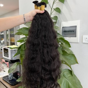 วิกผมยาวสีดำแบบลอนตามธรรมชาติแบบเวียดนาม - Product Image 6