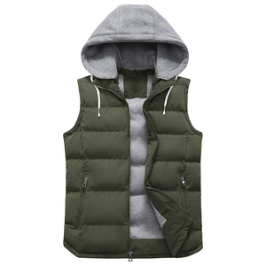 Chaleco sin mangas acolchado para hombre más vendido, ropa informal suave térmica, chaleco acolchado transpirable para caballero con bolsillo con cremallera - Product Image 1