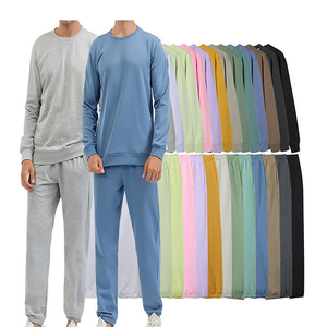 Ensemble 2 pièces pour hommes avec logo brodé sur mesure en vrac vente en gros en vrac personnalisé survêtements en coton respirant couleur survêtement de jogging en polyester coupe ajustée - Product Image 5