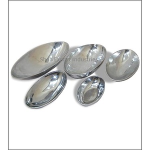 ชามเสิร์ฟอาหารทรงกลมขนาดใหญ่ทำจากอลูมิเนียมแข็งแรงพร้อมฐานตั้งทรงสี่เหลี่ยมชามเสิร์ฟข้าวและของว่าง - Product Image 3