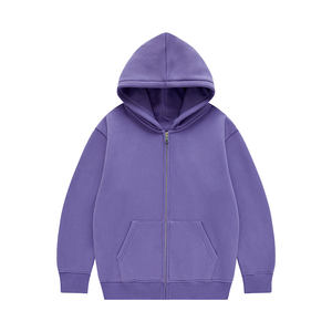 OEM Nouveau Vente en Gros d'Usine 2025 Logo Personnalisé Design Automne 350GSM Sweats à Capuche Zippés en Coton Lourd Sweats à Capuche Surdimensionnés - Product Image 5